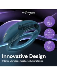 WE VIBE SYNC 2 VIBRADOR AJUSTABLE PARA PAREJAS VERDE TERCIOPELO