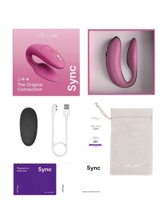 WE VIBE SYNC 2 VIBRADOR AJUSTABLE PARA PAREJAS ROSA