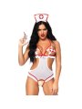 LEG AVENUE TEDDY CON ABERTURA ENFERMERA TALLA UNICA