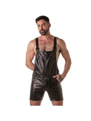 LOCKER GEAR PUNCH HOLE LEATHERETTE PETO CORTO NEGRO S