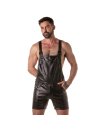 LOCKER GEAR PUNCH HOLE LEATHERETTE PETO CORTO NEGRO XL