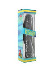 SEVEN CREATIONS VINIL P SHAPE VIBRATOR BLACK PENE 20 CM