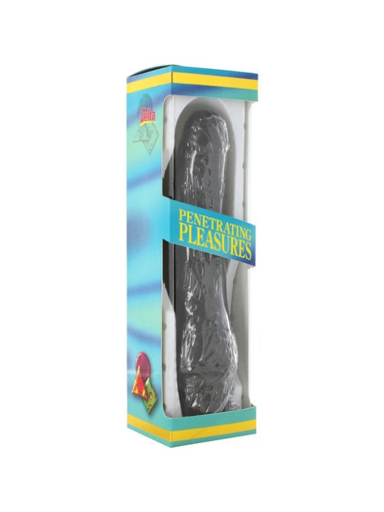 SEVEN CREATIONS VINIL P SHAPE VIBRATOR BLACK PENE 20 CM