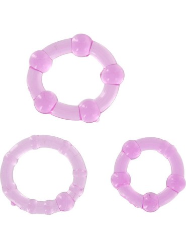 SEVEN CREATIONS JUEGO TRES ANILLOS PENE LILA