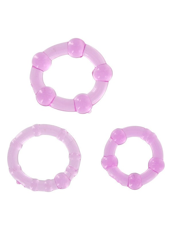 SEVEN CREATIONS JUEGO TRES ANILLOS PENE LILA