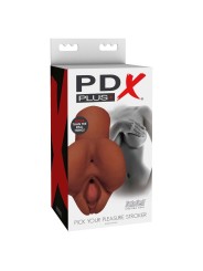 PDX PLUS PICK YOUR PLEASURE MASTURBADOR DOBLE MARRON