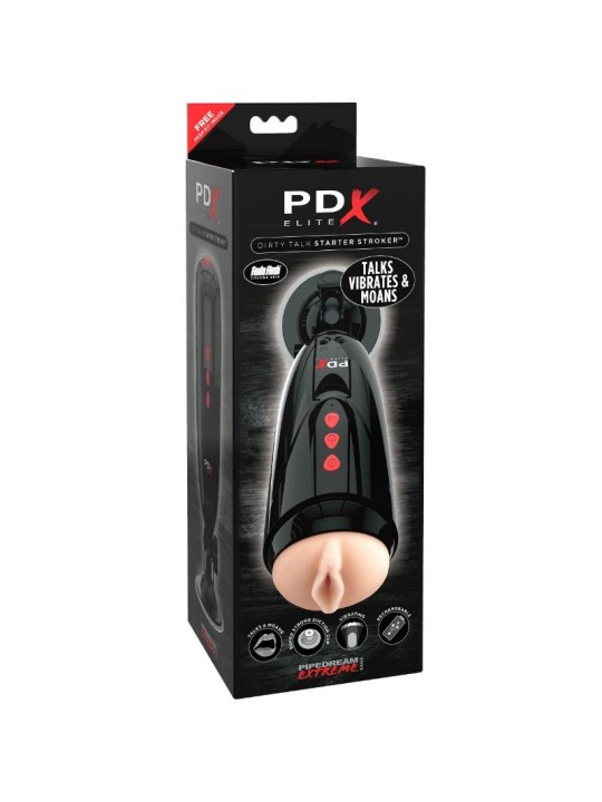 PDX ELITE DIRTY TALK STARTER STROKER MASTURBADOR VAGINA