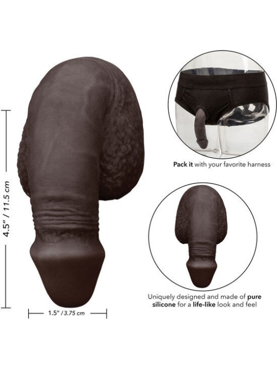 CALEXOTICS PACKING PENIS PENE DE SILICONA 1275CM NEGRO
