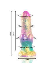 EPIC IRIS DILDO CON TESTICULOS ARCOIRIS DE PLACER