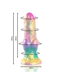 EPIC IRIS DILDO CON TESTICULOS ARCOIRIS DE PLACER
