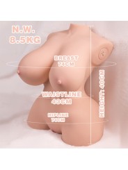 XISE TINY THRUSTING TORSO REALISTICO CON VIBRACION FEMENINO 40 CM