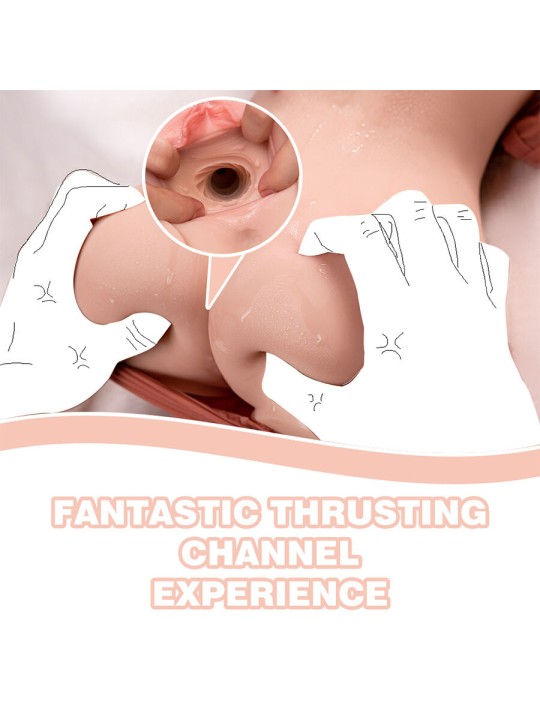 XISE TINY THRUSTING TORSO REALISTICO CON VIBRACION FEMENINO 40 CM
