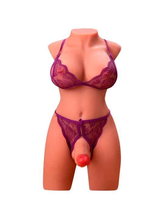 XISE MIAH LADY BOY TORSO FEMENINO CON DILDO CON VIBRACION Y THRUSTING 55 CM