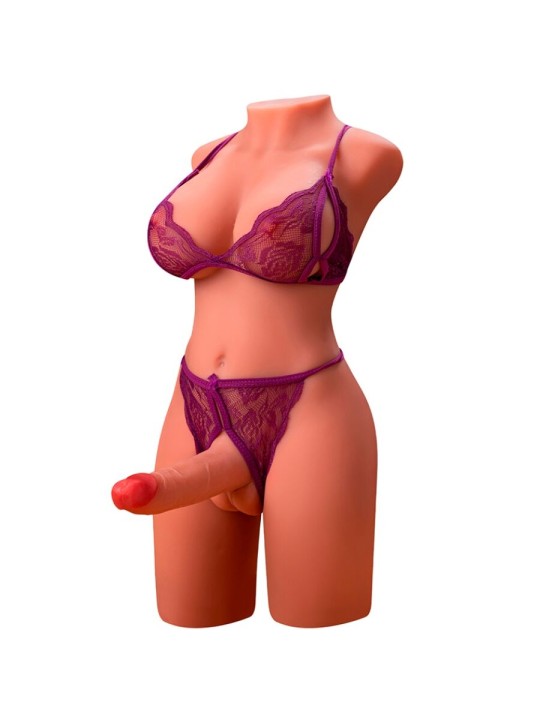 XISE MIAH LADY BOY TORSO FEMENINO CON DILDO CON VIBRACION Y THRUSTING 55 CM