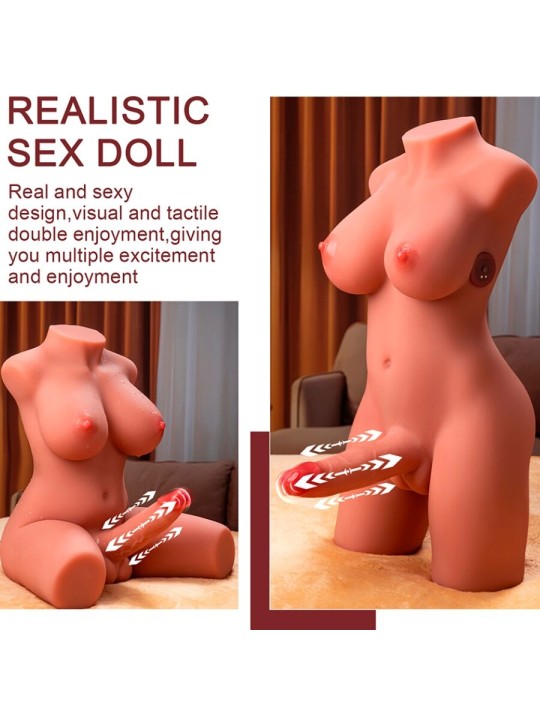 XISE MIAH LADY BOY TORSO FEMENINO CON DILDO CON VIBRACION Y THRUSTING 55 CM