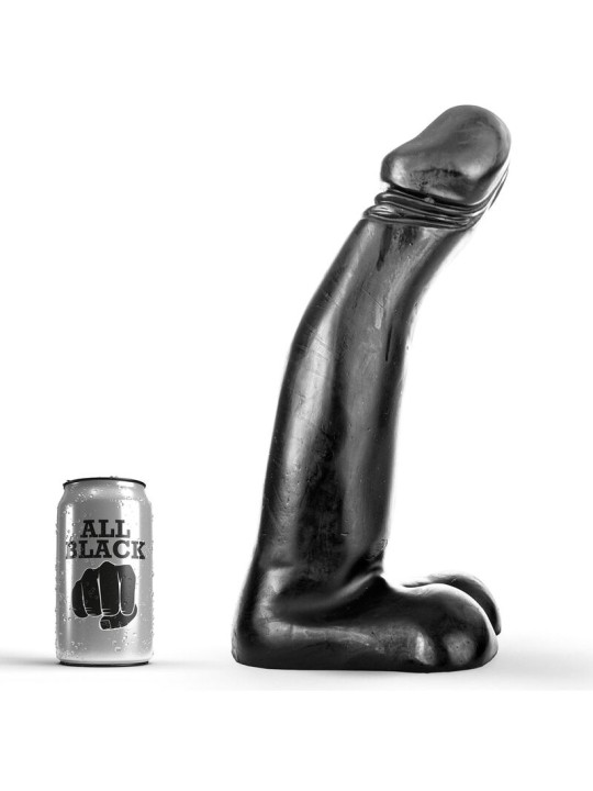 ALL BLACK DILDO REALISTA NEGRO FISTING 29 CM