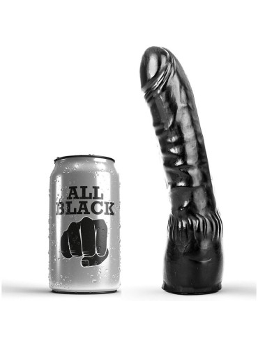 ALL BLACK DILDO NEGRO REALISTICO 20 CM