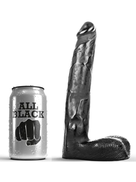 ALL BLACK DILDO REALISTICO 21 CM