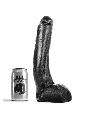 ALL BLACK DONG 29 CM CURVADO