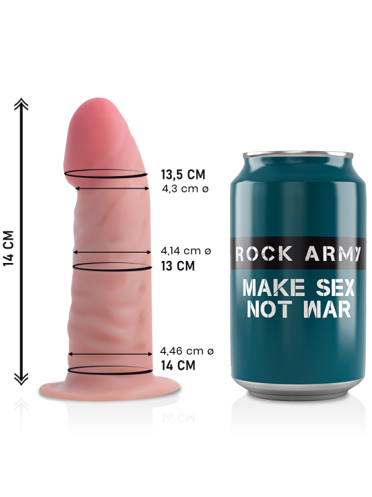 ROCKARMY TIGER DILDO REALISTA DUAL DENSITY14 CM O 446 CM
