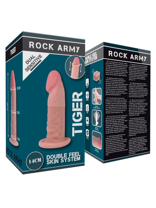 ROCKARMY TIGER DILDO REALISTA DUAL DENSITY14 CM O 446 CM