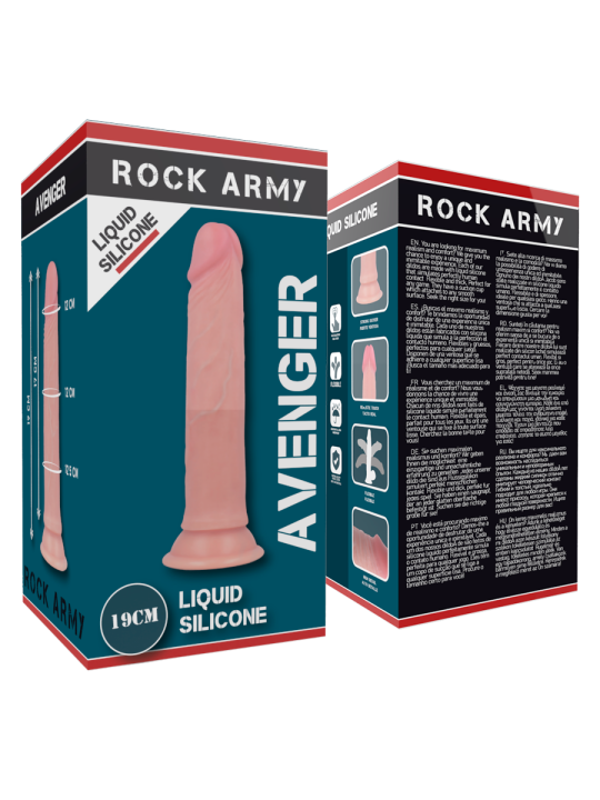 ROCKARMY AVENGER DILDO REALISTICO LIQUID SILICONE 19 CM O 398 CM