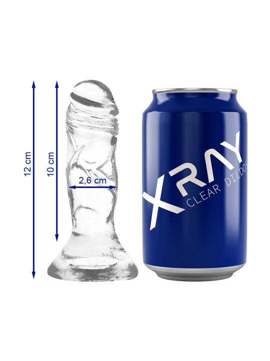 X RAY CLEAR DILDO TRANSPARENTE 12 CM O 26 CM