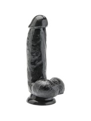 GET REAL DILDO 12 CM CON TESTICULOS NEGRO