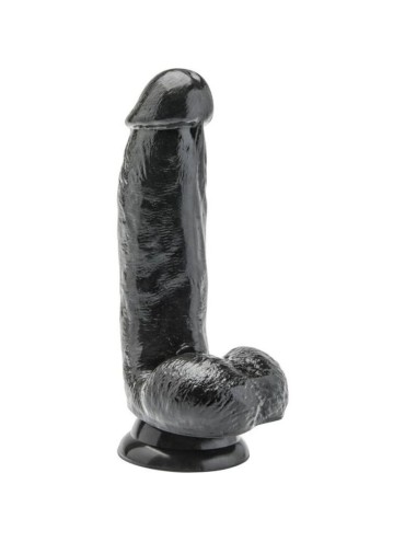 GET REAL DILDO 12 CM CON TESTICULOS NEGRO
