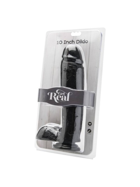 GET REAL DILDO 255 CM CON TESTICULOS NEGRO