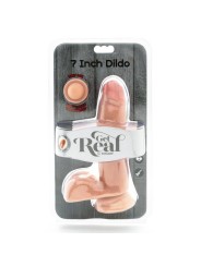 GET REAL DUAL DENSITY DILDO 12 CM CON TESTICULOS NATURAL