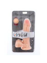 GET REAL DUAL DENSITY DILDO 18 CM CON TESTICULOS NATURAL