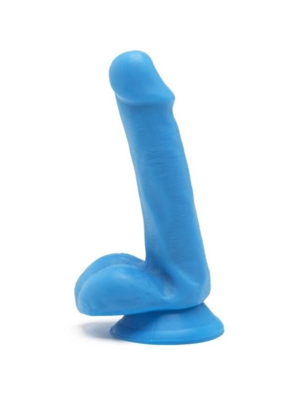 GET REAL HAPPY DICKS DILDO 12 CM CON TESTICULOS AZUL