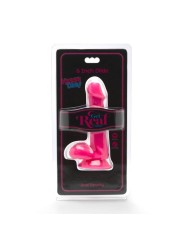 GET REAL HAPPY DICKS DILDO 12 CM CON TESTICULOS ROSA