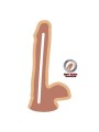 GET REAL DUAL DENSITY DILDO 17 CM CON TESTICULOS NATURAL