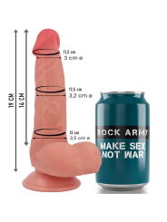 ROCKARMY FOX DILDO REALISTA DDUAL DENSITY LIQUID SILICONE 19 CM O 32 CM