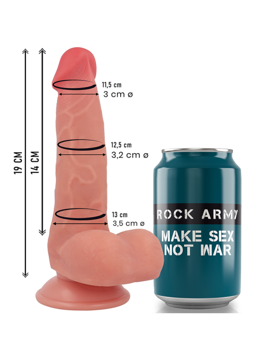 ROCKARMY FOX DILDO REALISTA DDUAL DENSITY LIQUID SILICONE 19 CM O 32 CM