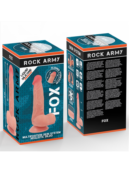ROCKARMY FOX DILDO REALISTA DDUAL DENSITY LIQUID SILICONE 19 CM O 32 CM