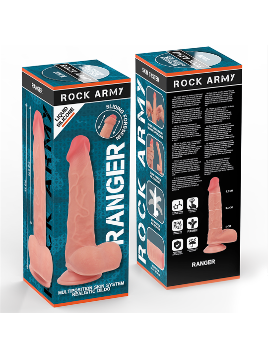 ROCKARMY RANGER DILDO REALISTA DUAL DENSITY LIQUID SILICONE 22 CM O 36 CM