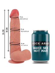 ROCKARMY RAPTOR DILDO REALISTA DUAL DENSITY LIQUID SILICONE 24 CM O 44 CM
