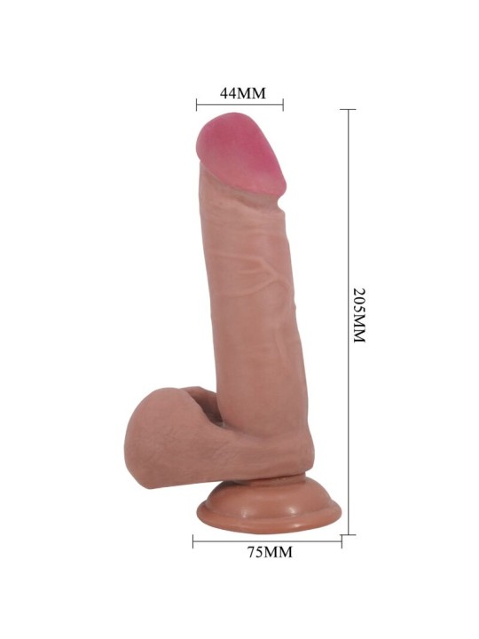 PRETTY LOVE SLIDING SKIN SERIES DILDO REALISTICO CON VENTOSA PIEL DESLIZANTE NATURAL 205 CM
