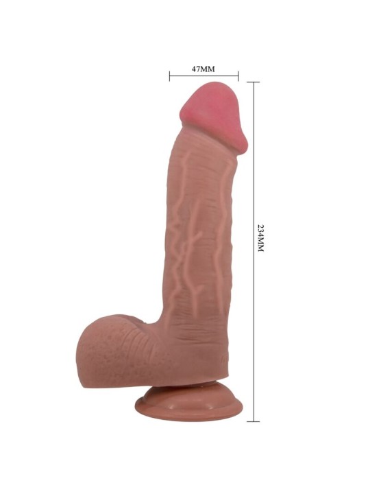 PRETTY LOVE SLIDING SKIN SERIES DILDO REALISTICO CON VENTOSA PIEL DESLIZANTE MULATO 234 CM