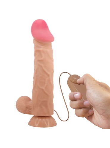 PRETTY LOVE SLIDING SKIN SERIES DILDO REALISTICO CON VENTOSA PIEL DESLIZANTE CONTROL REMOTO NATURAL 24 CM