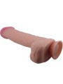PRETTY LOVE SLIDING SKIN SERIES DILDO REALISTICO CON VENTOSA PIEL DESLIZANTE MORENO 26 CM