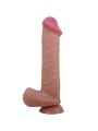 PRETTY LOVE SLIDING SKIN SERIES DILDO REALISTICO CON VENTOSA PIEL DESLIZANTE MORENO 26 CM