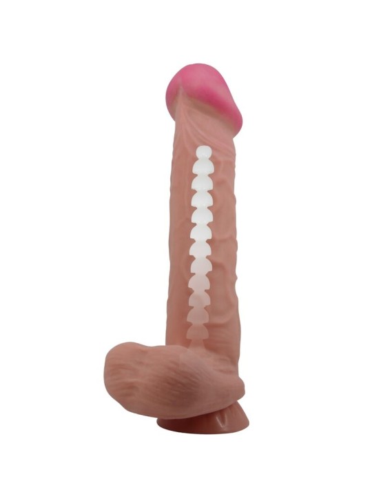 PRETTY LOVE SLIDING SKIN SERIES DILDO REALISTICO CON VENTOSA PIEL DESLIZANTE MORENO 26 CM