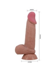 PRETTY LOVE SLIDING SKIN SERIES DILDO REALISTICO CON VENTOSA PIEL DESLIZANTE MORENO 194 CM