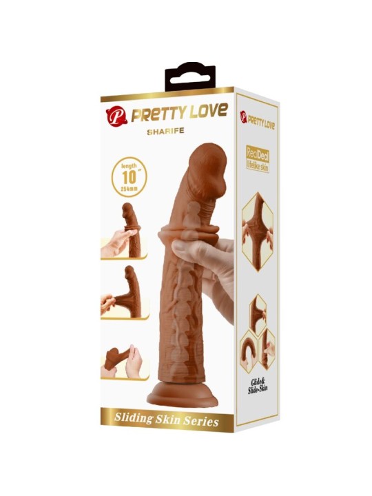 PRETTY LOVE SHARIFE DILDO REALISTICO 25 CM MULATO