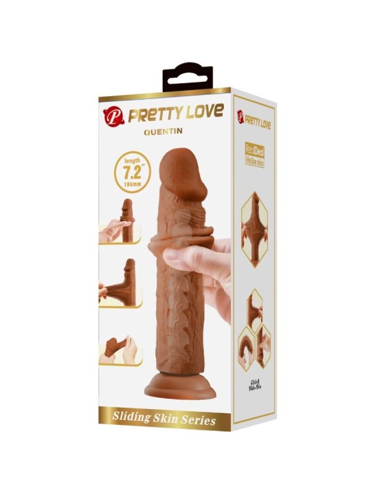 PRETTY LOVE QUENTIN DILDO REALISTICO 18 CM MULATO