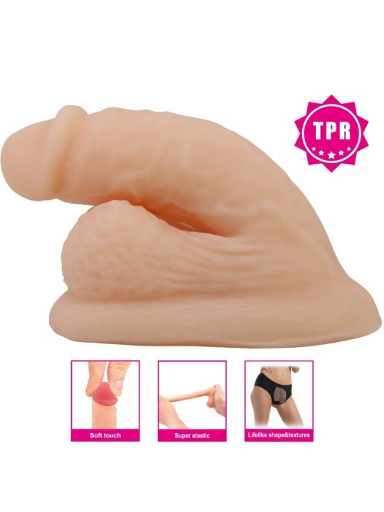 PRETTY LOVE WILDON DILDO ULTRA REALISTICO Y ELASTICO 10 CM NATURAL